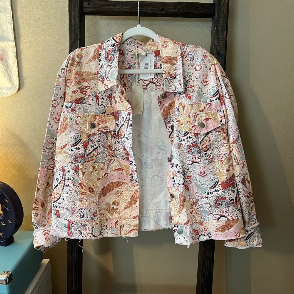 Mystree Patchwork Paisley Trucker Jacket